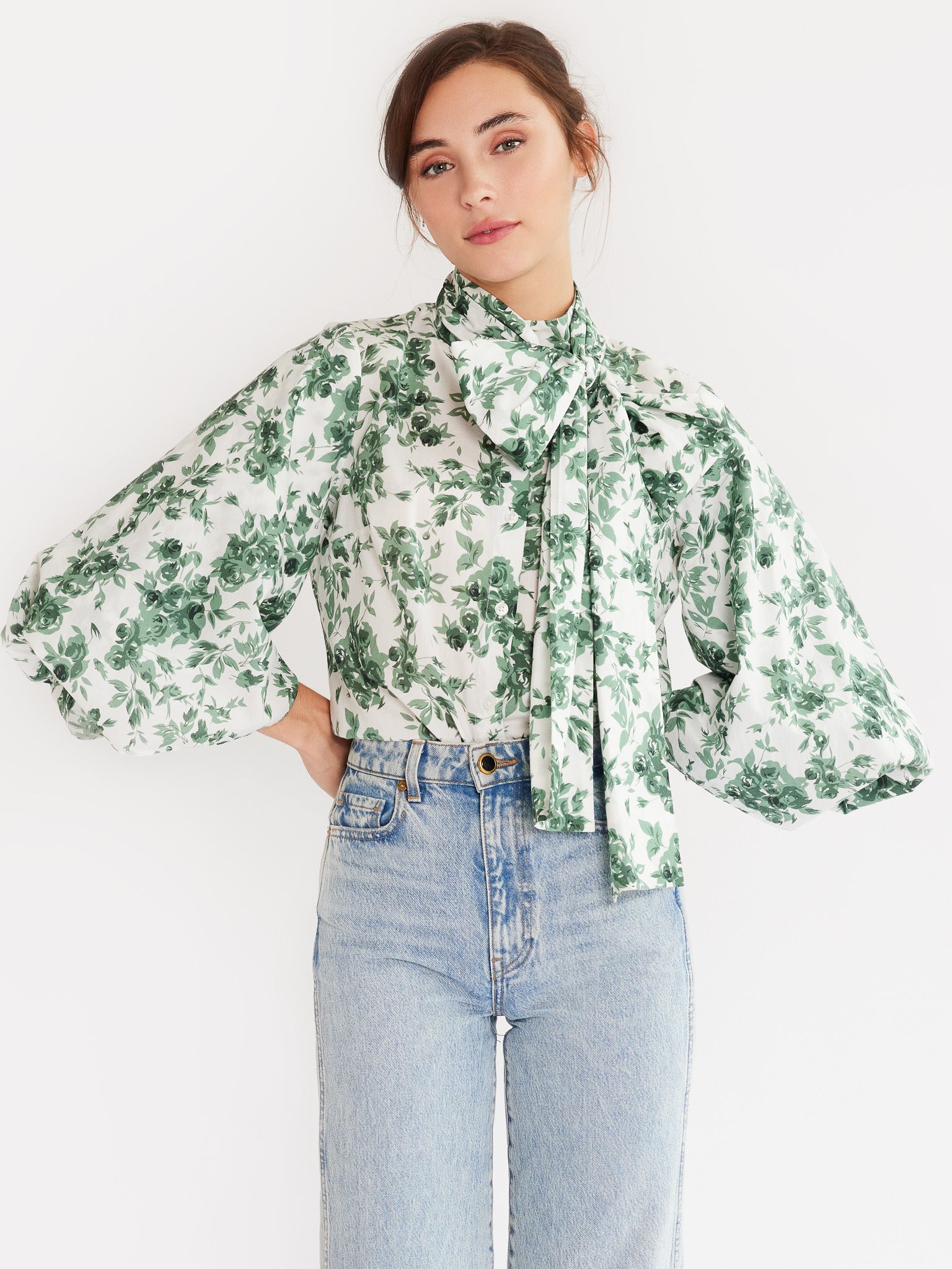 mille-clothing-gigi-top-in-green-bouquet-29973316894807